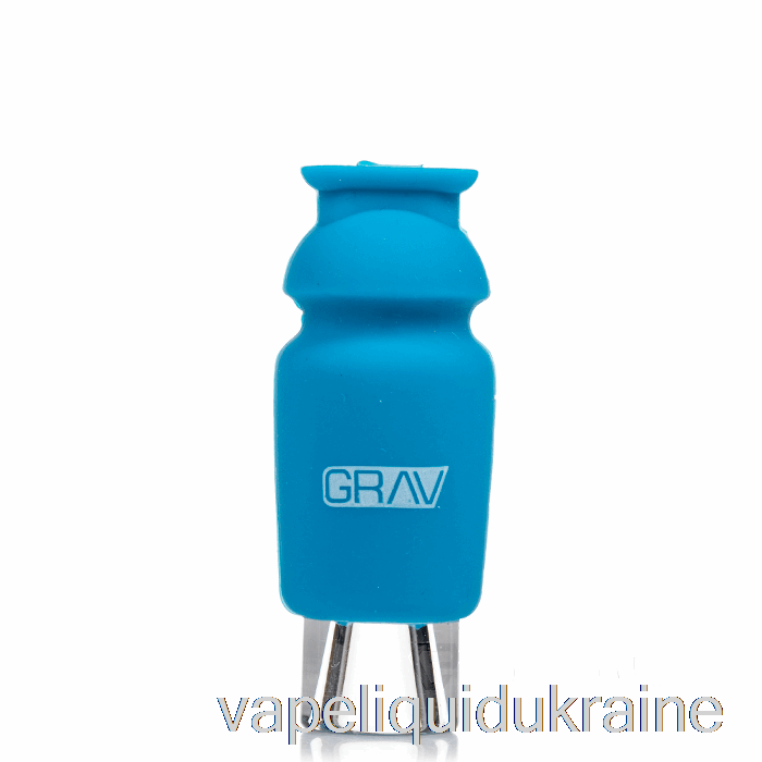 Vape Ukraine GRAV Silicone-Capped Glass Crutch Blue